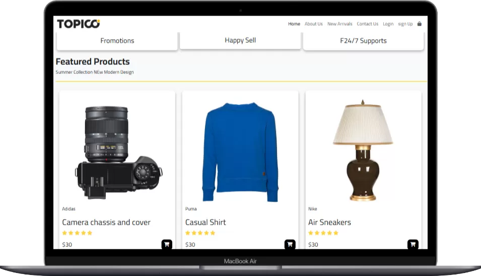 Topico – نظام تجارة إلكترونية عصري