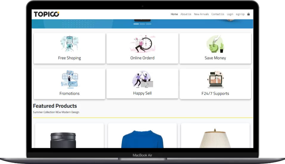 Topico – نظام تجارة إلكترونية عصري