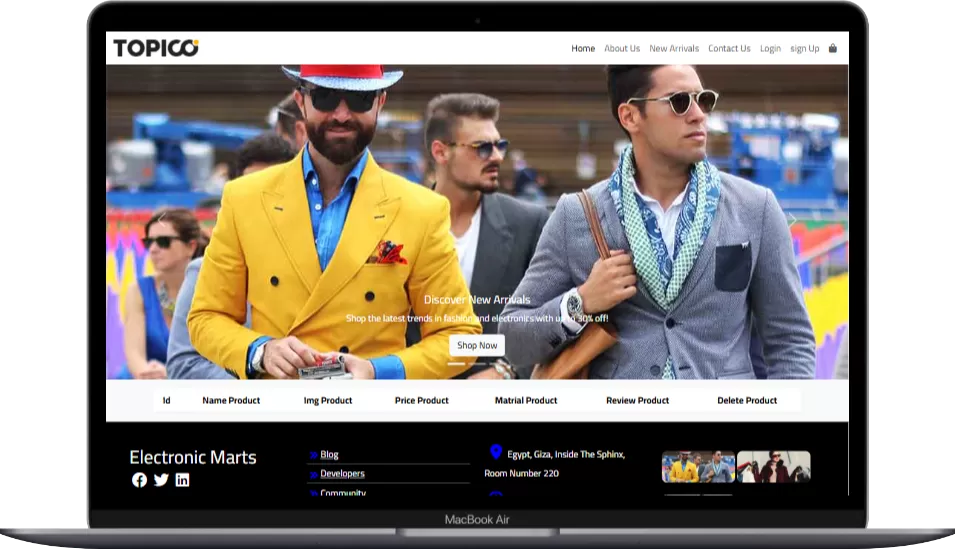 Topico – نظام تجارة إلكترونية عصري