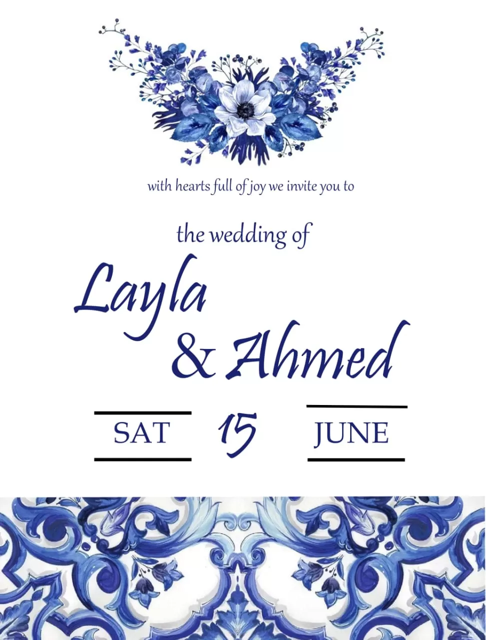 أقدم لك تصميم دعوة زفاف احترافية تعكس ذوقك الخاص وتضيف لمسة مميزة ليومك المهم