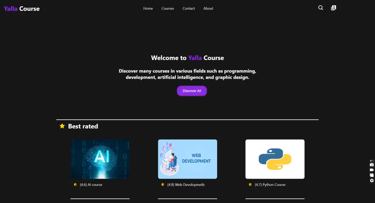 تطوير وانشاء مواقع الكترونية html,css,java script