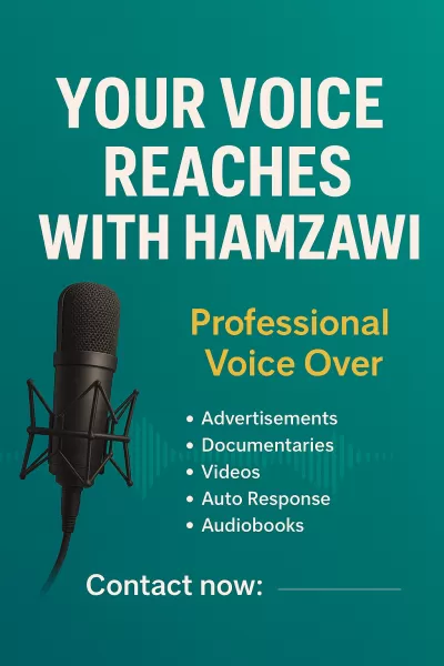 انا سوف اقوم بعمل تعليق صوتي متميز  للفديو الخاص بك لقناه اليوتيوب الخاصه بك او للاعلان