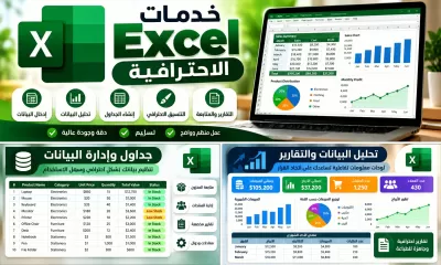 انا سوف اقوم بإنشاء وتنسيق ملفات Excel وإدخال البيانات باحترافية