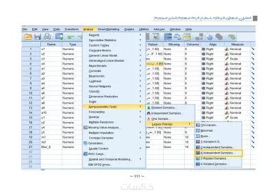 التحليل الاحصائي لرسائل الماجستير والدكتوراة باستخدام برنامج spss