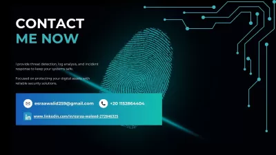 أنا سوف أعمل على رصد وتحليل التهديدات السيبرانية كمهندسة أمن سيبراني