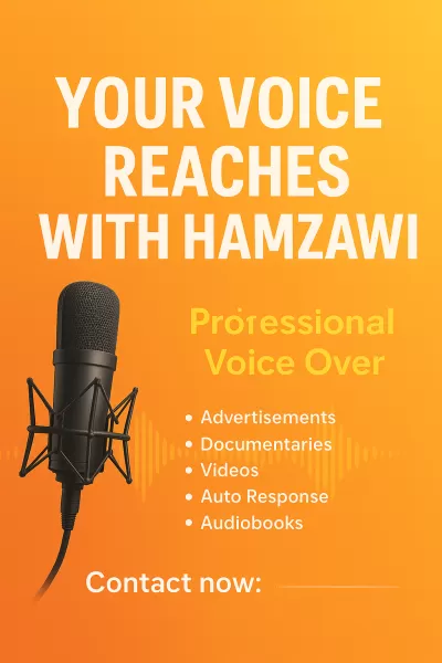 انا سوف اقوم بعمل تعليق صوتي متميز  للفديو الخاص بك لقناه اليوتيوب الخاصه بك او للاعلان