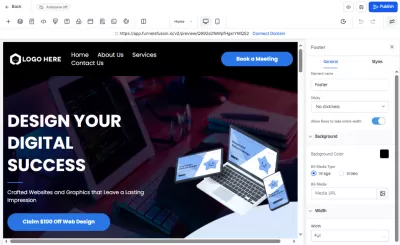 تصميم صفحات الهبوط بفانل فيوجن