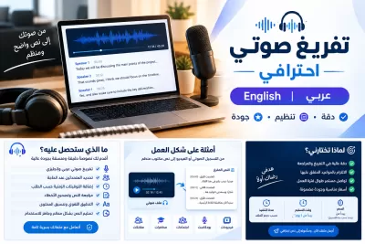 تفريغ وترجمة وتدقيق النصوص بالعربية والإنجليزية باحترافية
