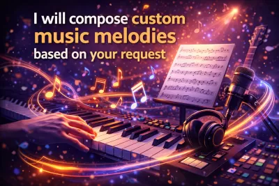 I will compose custom music melodies based on your request