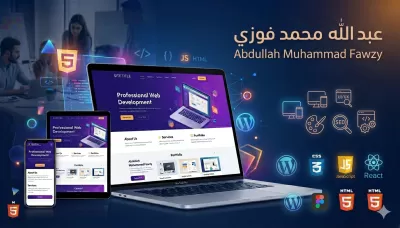 أنا سوف أصمم وابرمج  لك موقع إلكتروني احترافي سريع ومتجاوب