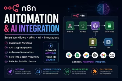 I will build n8n automation workflows and AI integrations