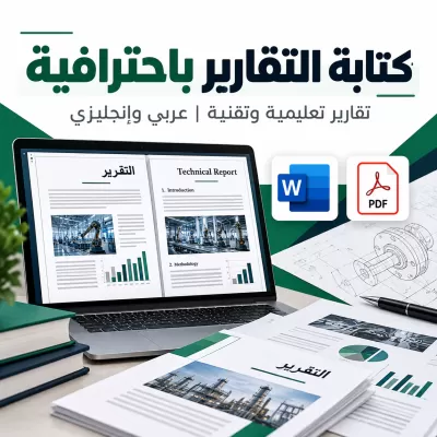 كتابة وتنسيق التقارير التعليمية والتقنية بالعربية والإنجليزية باحترافية