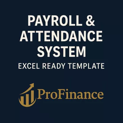 🕒 برنامج حضور وانصراف + رواتب جاهز على Excel