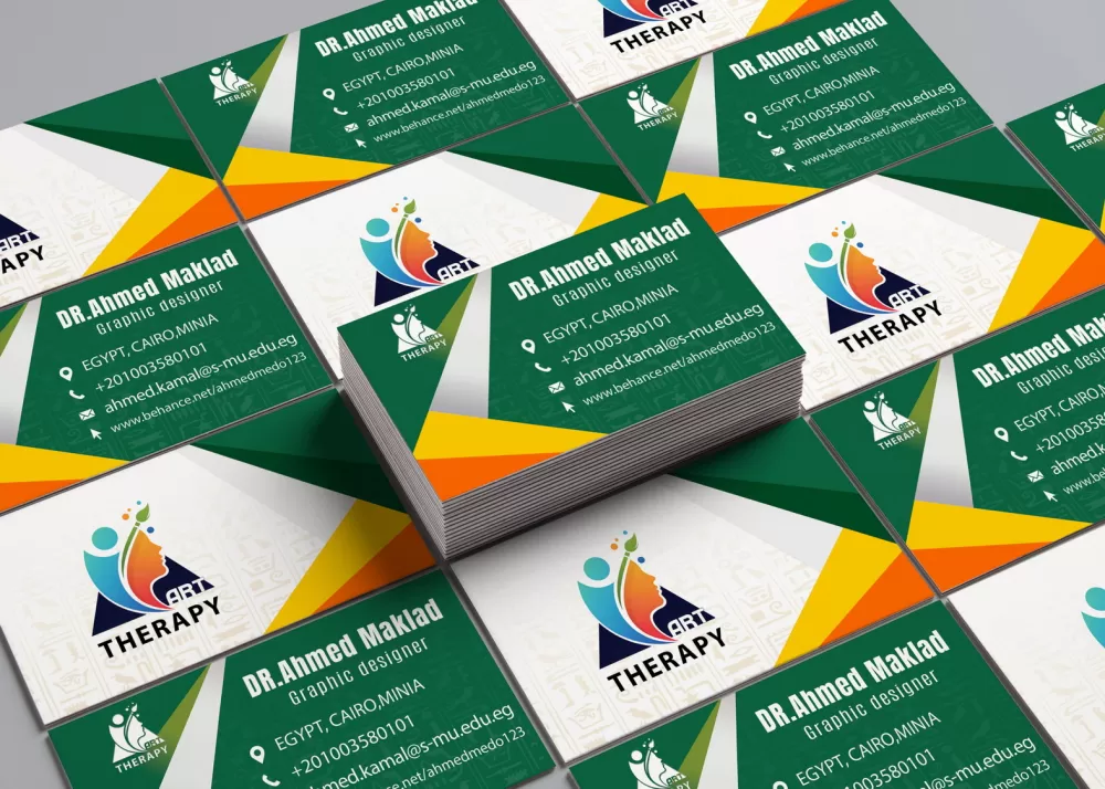 Business card art therapy