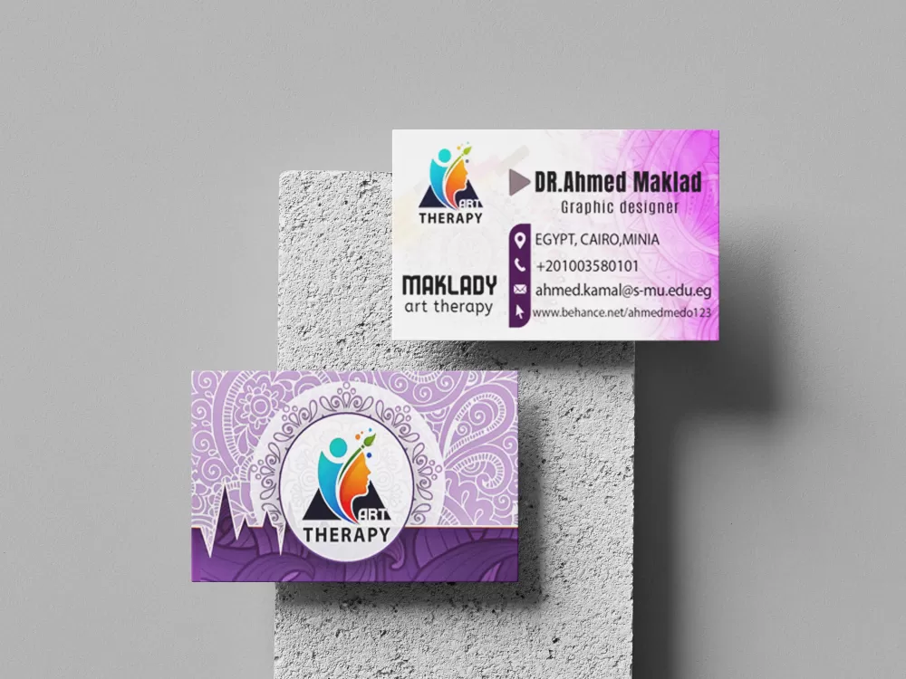 Business card art therapy