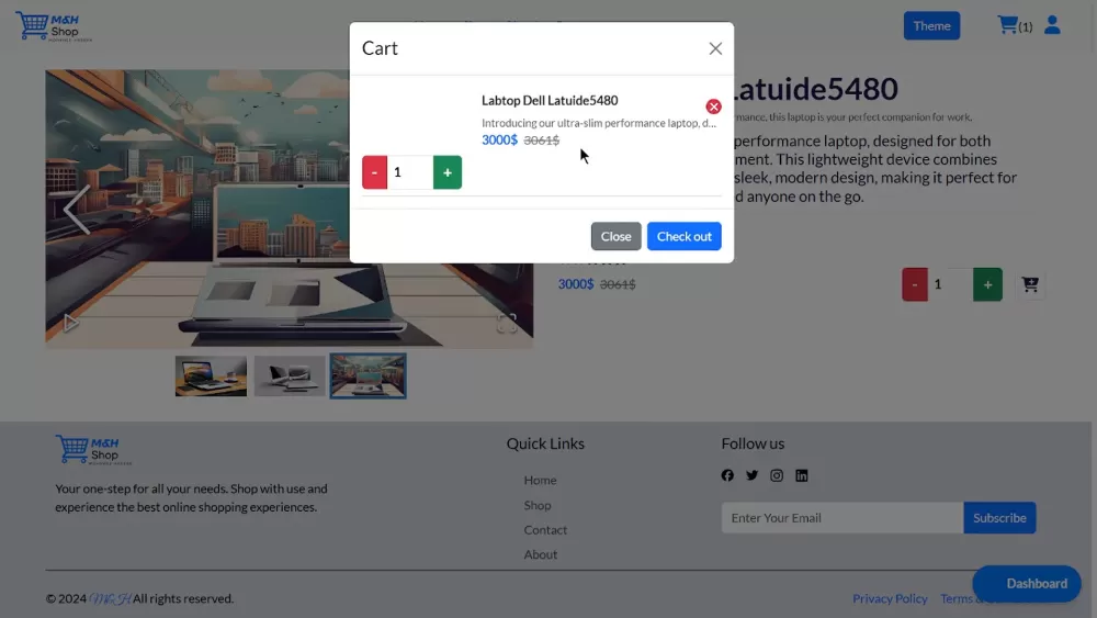 M-H Store | E-Commerce Front-End with Role-Based Dashboard