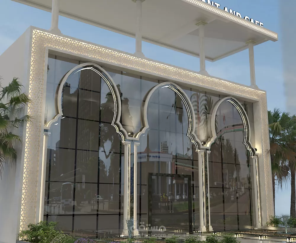 تصميم واجهة مطعم لحم و مرخ - النسيم - مكة المكرمة - السعودية