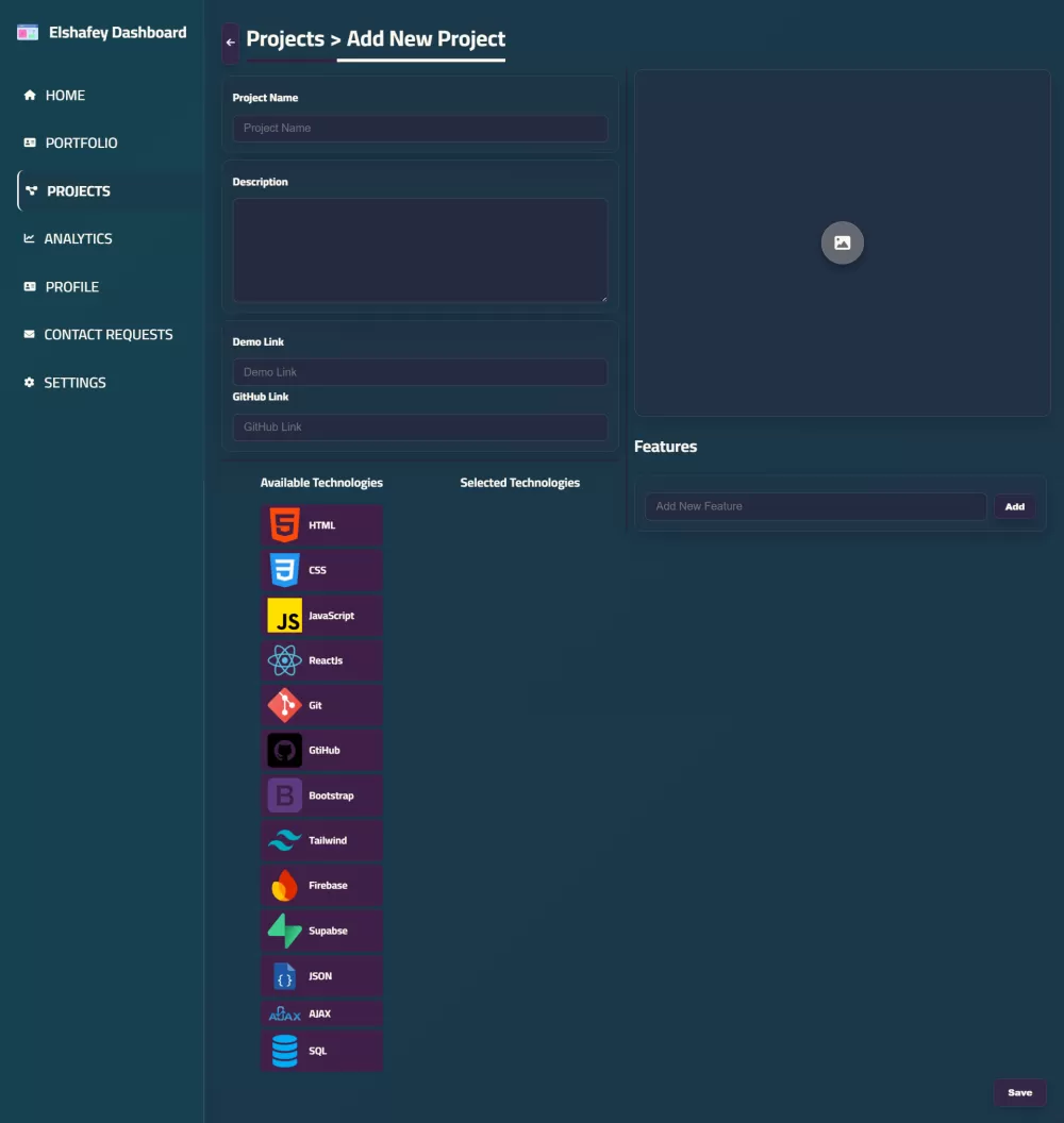 Elshafey Portfolio and dashboard