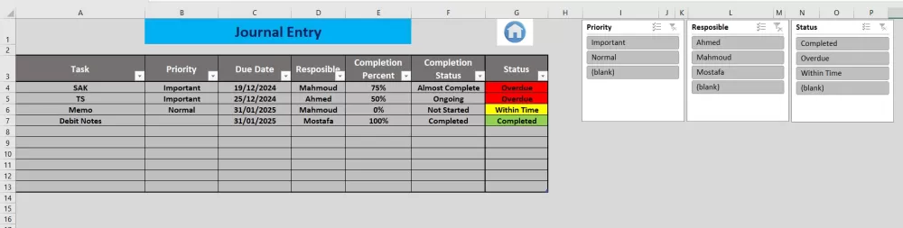 Admin Dashboard - Excel