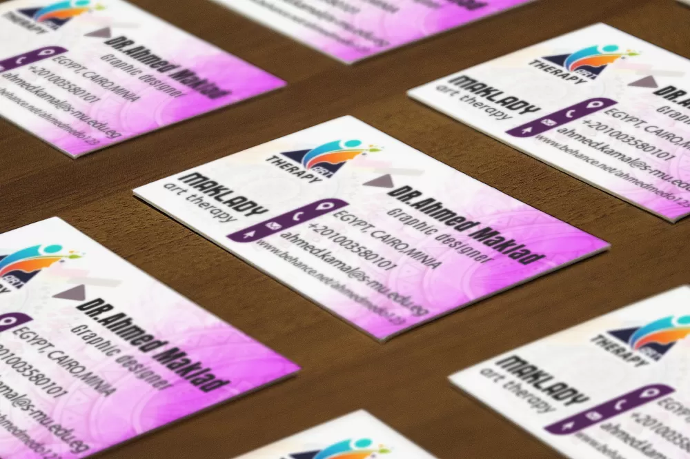 Business card art therapy