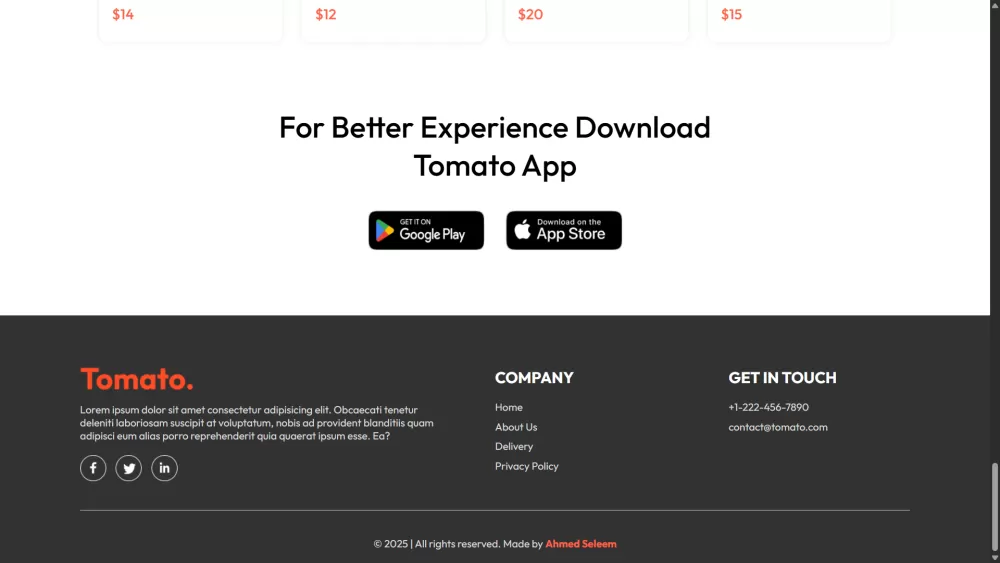 Tomato – منصة طلب الطعام أونلاين إدارة طلبات المطاعم وتحليلات المبيعات باستخدام React.js وNode.js