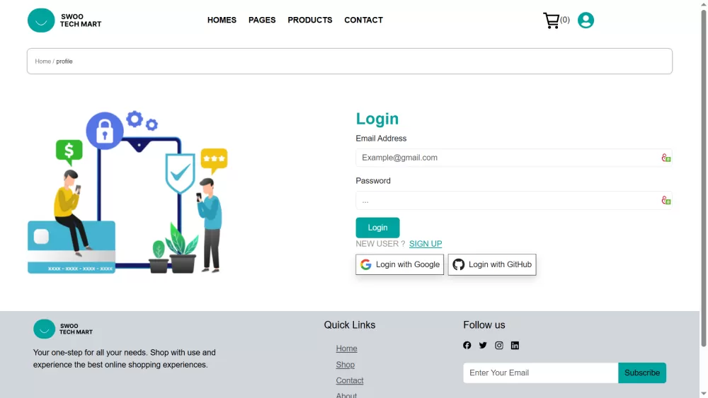 مشروع Swoo – منصة تجارة إلكترونية