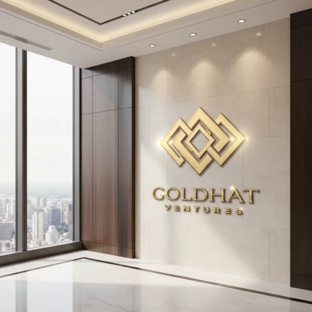تصميم شعار فخم لشركة "GOLDHAT VENTURES" للاستثمار والمشاريع