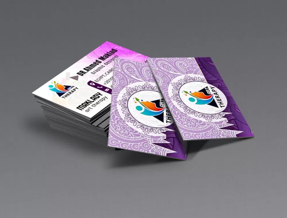 Business card art therapy