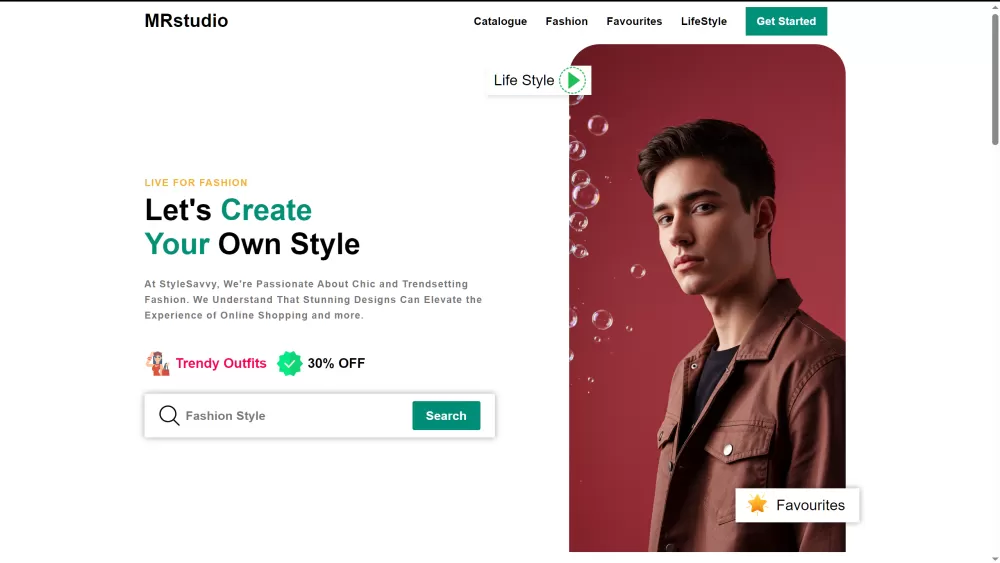 موقع الأزياء جديد باستخدام html; + css