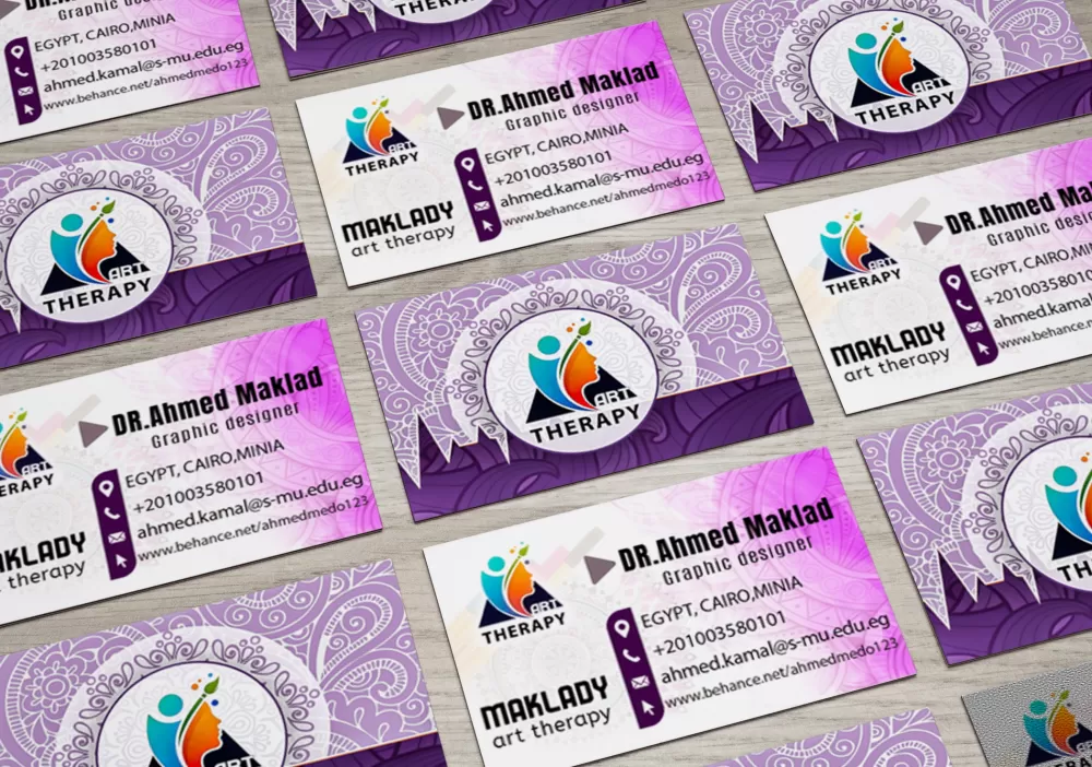 Business card art therapy